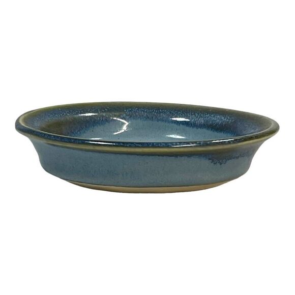 Handmade Pottery The Original Garlic Rub Plate 2008 Maine Studio Blue Glaze - Picture 3 of 8